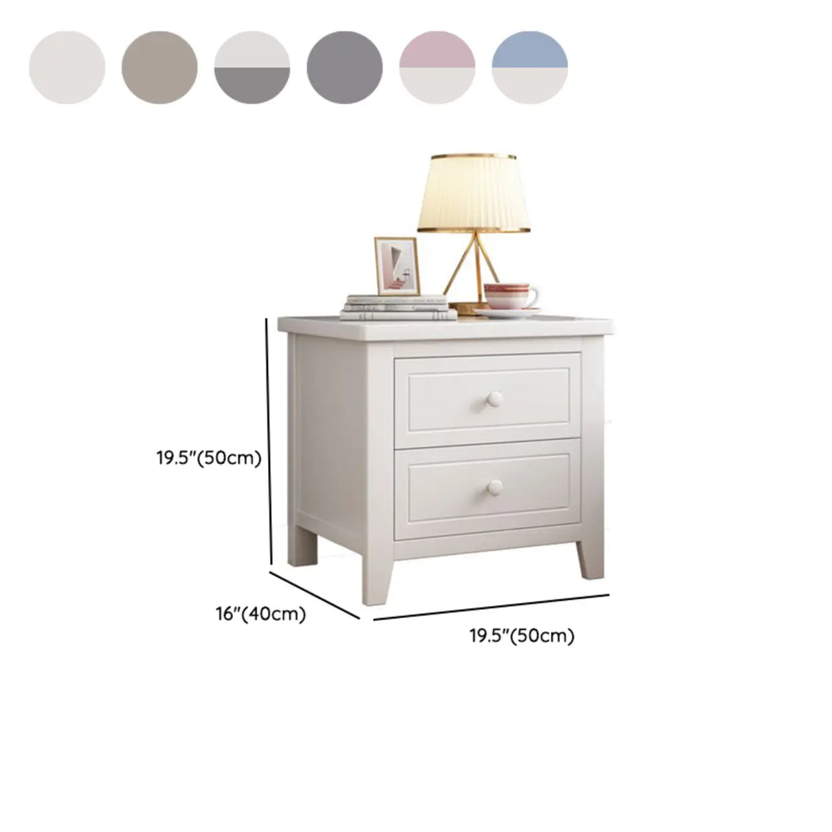 Wood Short Height Narrow Kids Nightstand with Legs Image - 12