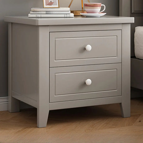 Wood Short Height Narrow Kids Nightstand with Legs Image - 2