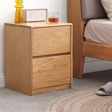 Wood Tip Resistant Nightstand with Drawers Storage Image - 1
