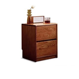 Wood Tip Resistant Nightstand with Drawers Storage Image - 2