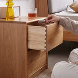 Wood Tip Resistant Nightstand with Drawers Storage Image - 9
