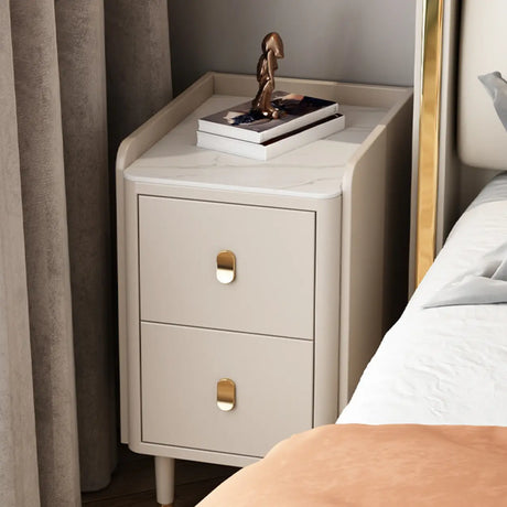 Wood Tip Resistant Two Drawers Nightstand for Kids Image - 1