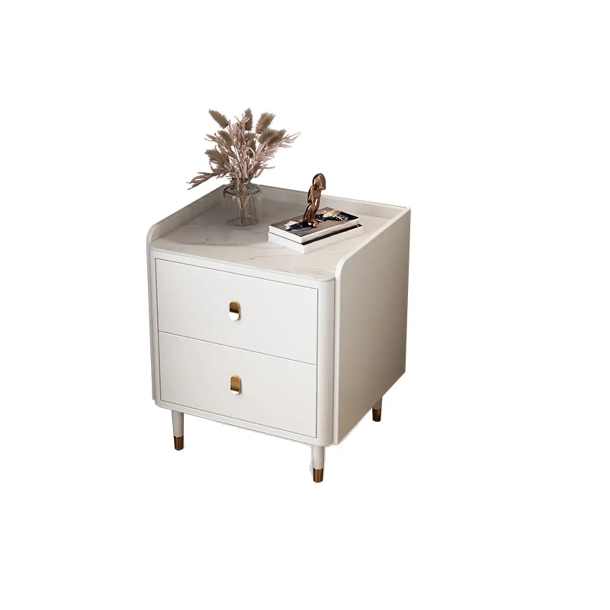 Wood Tip Resistant Two Drawers Nightstand for Kids Image - 11