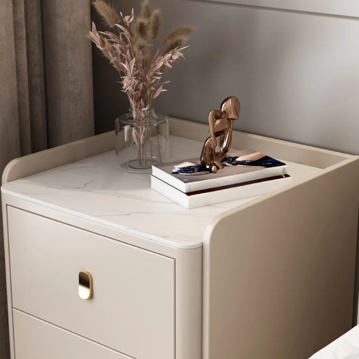 Wood Tip Resistant Two Drawers Nightstand for Kids Image - 13