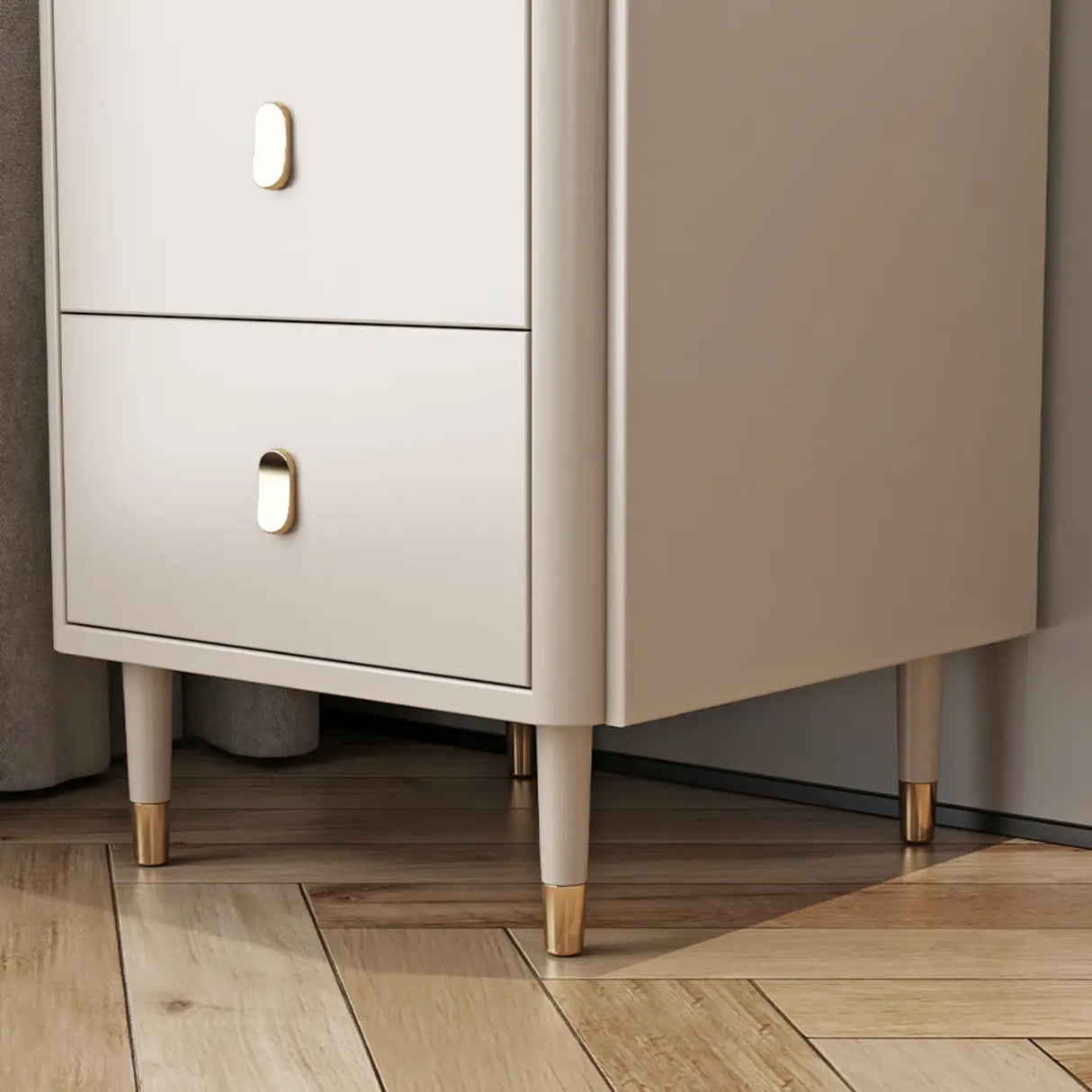 Wood Tip Resistant Two Drawers Nightstand for Kids Image - 15