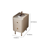 Wood Tip Resistant Two Drawers Nightstand for Kids #size