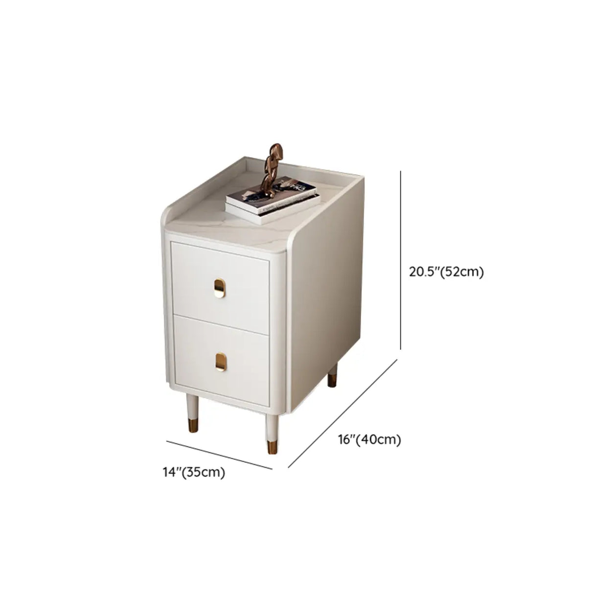 Wood Tip Resistant Two Drawers Nightstand for Kids Image - 19
