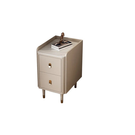 Wood Tip Resistant Two Drawers Nightstand for Kids Image - 2