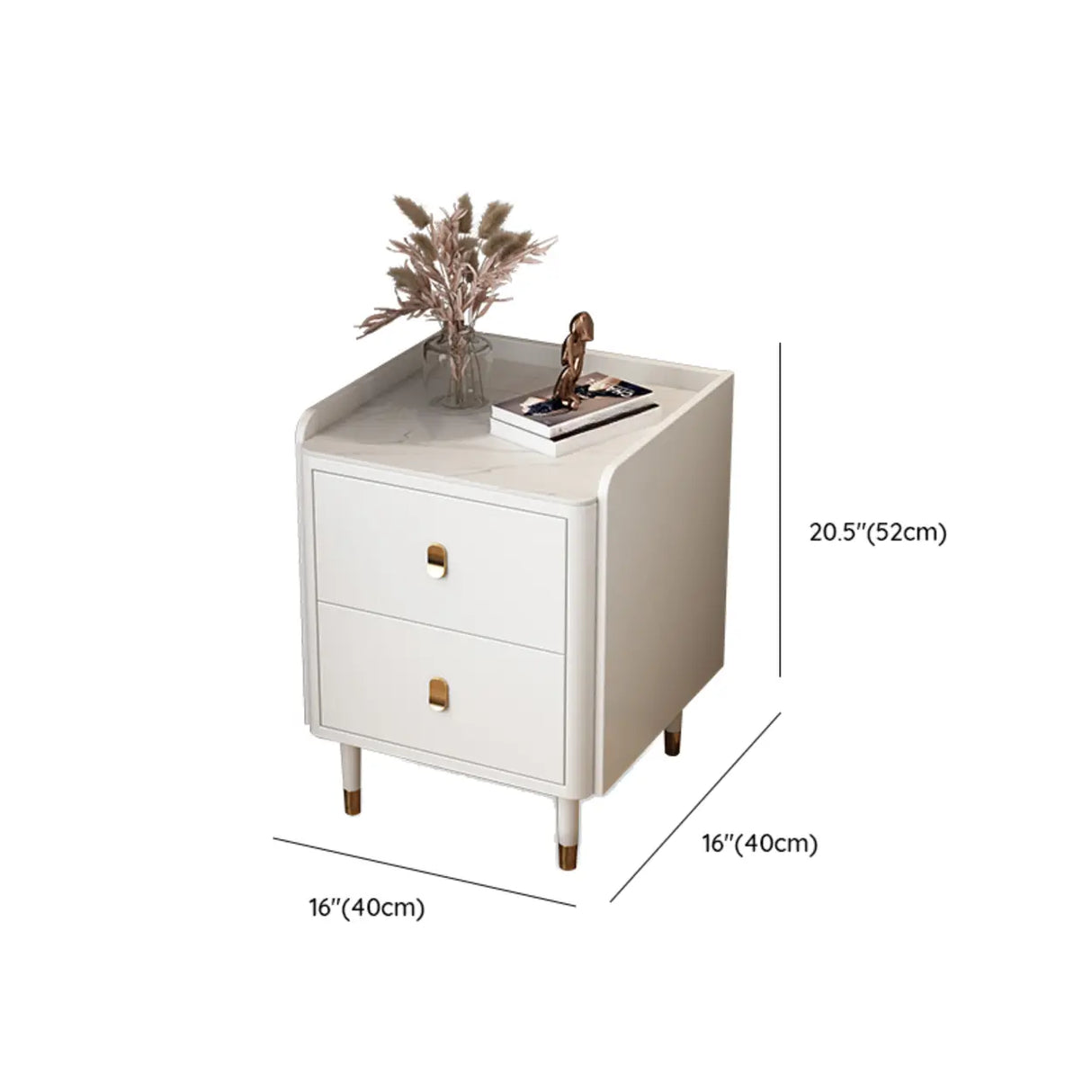 Wood Tip Resistant Two Drawers Nightstand for Kids Image - 21