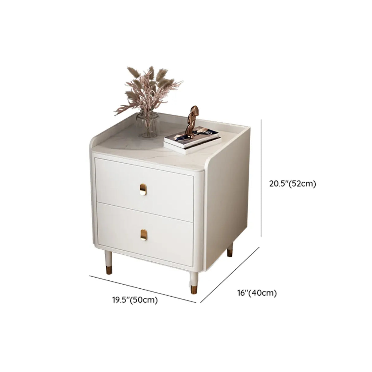 Wood Tip Resistant Two Drawers Nightstand for Kids Image - 25