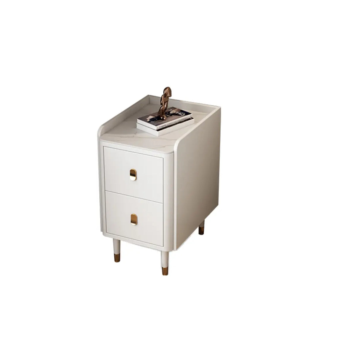 Wood Tip Resistant Two Drawers Nightstand for Kids Image - 3