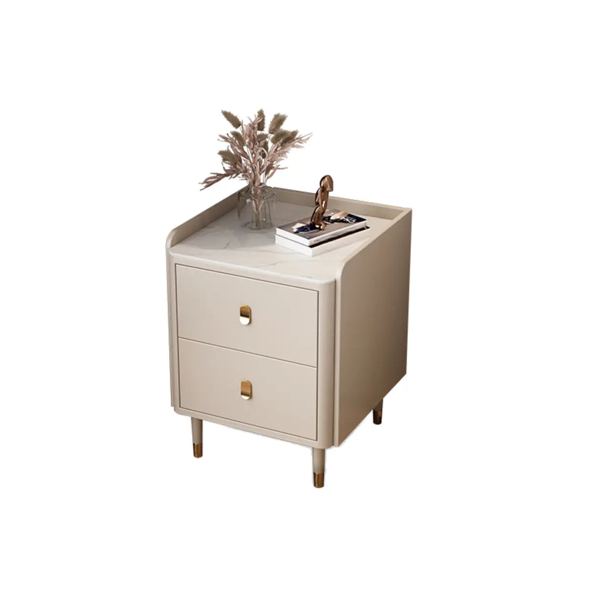 Wood Tip Resistant Two Drawers Nightstand for Kids Image - 5