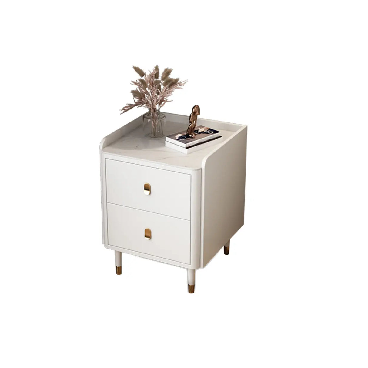 Wood Tip Resistant Two Drawers Nightstand for Kids Image - 7