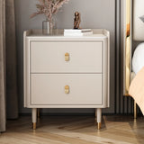Wood Tip Resistant Two Drawers Nightstand for Kids Image - 8