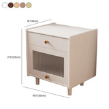 Wooden Four-Leg Kids Nightstand with Drawer and Shelf #size