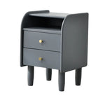 Wooden Frame Narrow Length Kids Nightstand with Drawers Image - 11