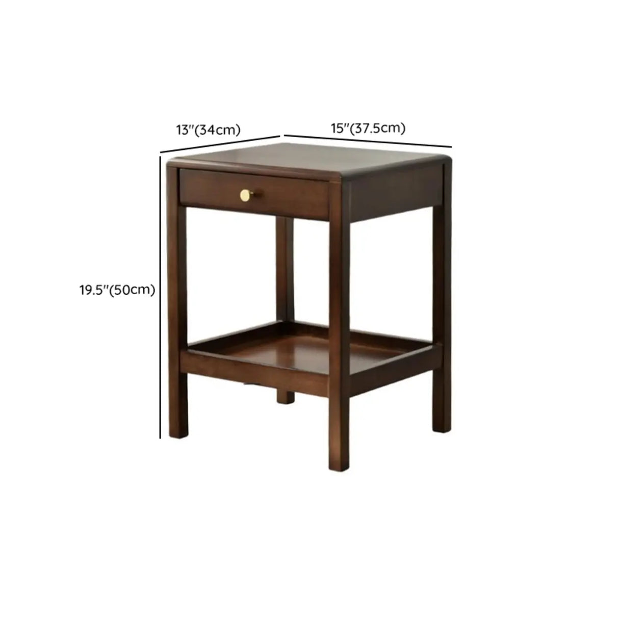 Wooden Frame Narrow Length Kids Nightstand with Drawers Image - 19