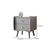 Wooden Frame Narrow Length Kids Nightstand with Drawers Image - 21
