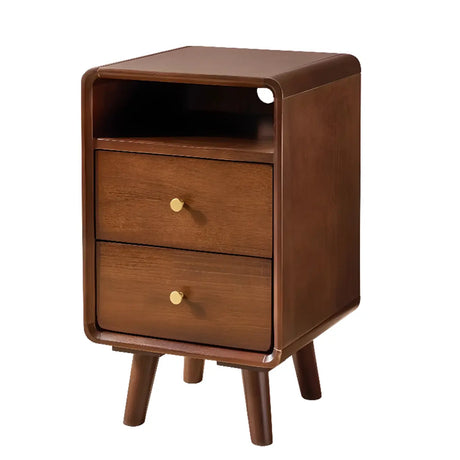 Wooden Frame Narrow Length Kids Nightstand with Drawers Image - 2
