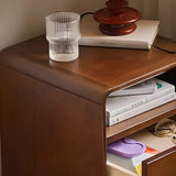 Wooden Frame Narrow Length Kids Nightstand with Drawers Image - 3