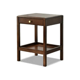 Wooden Frame Narrow Length Kids Nightstand with Drawers Image - 5