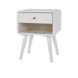 Wooden Frame Narrow Length Kids Nightstand with Drawers Image - 7