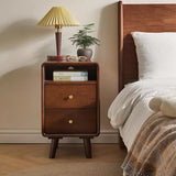 Wooden Frame Narrow Length Kids Nightstand with Drawers Image - 8