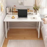 Wooden H-Shape Base Home Writing Desk with Drawers Image - 5