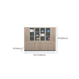 Wooden Natural Finish Vertical Filing Cabinet with Locks Image - 21