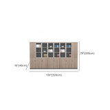 Wooden Natural Finish Vertical Filing Cabinet with Locks Image - 23