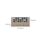Wooden Natural Finish Vertical Filing Cabinet with Locks Image - 24