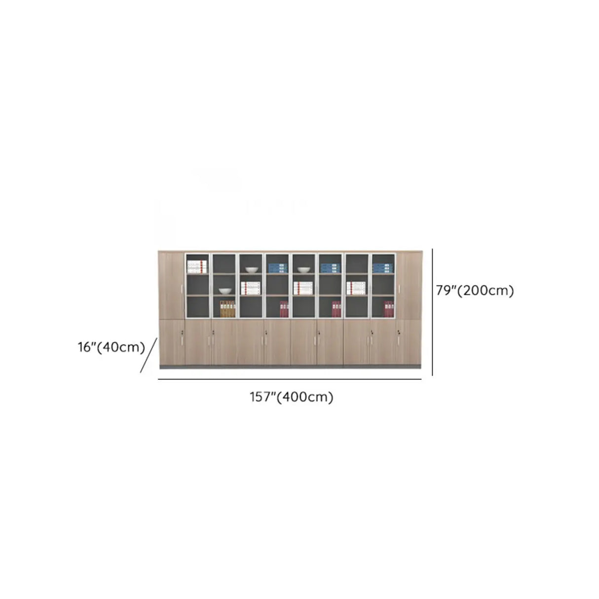 Wooden Natural Finish Vertical Filing Cabinet with Locks Image - 25