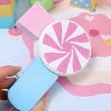 Wooden Pink Rainbow Kids Vanity Set with Storage Drawers Image - 3