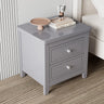 Wooden Rectangular Kids Nightstand with Two-Drawer Image - 2