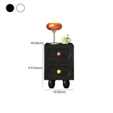 Wooden Short Height Kids Nightstand with Ball Legs #size