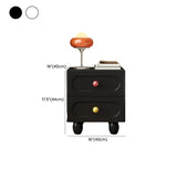 Wooden Short Height Kids Nightstand with Ball Legs Image - 12