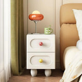 Wooden Short Height Kids Nightstand with Ball Legs Image - 5