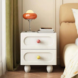 Wooden Short Height Kids Nightstand with Ball Legs Image - 6