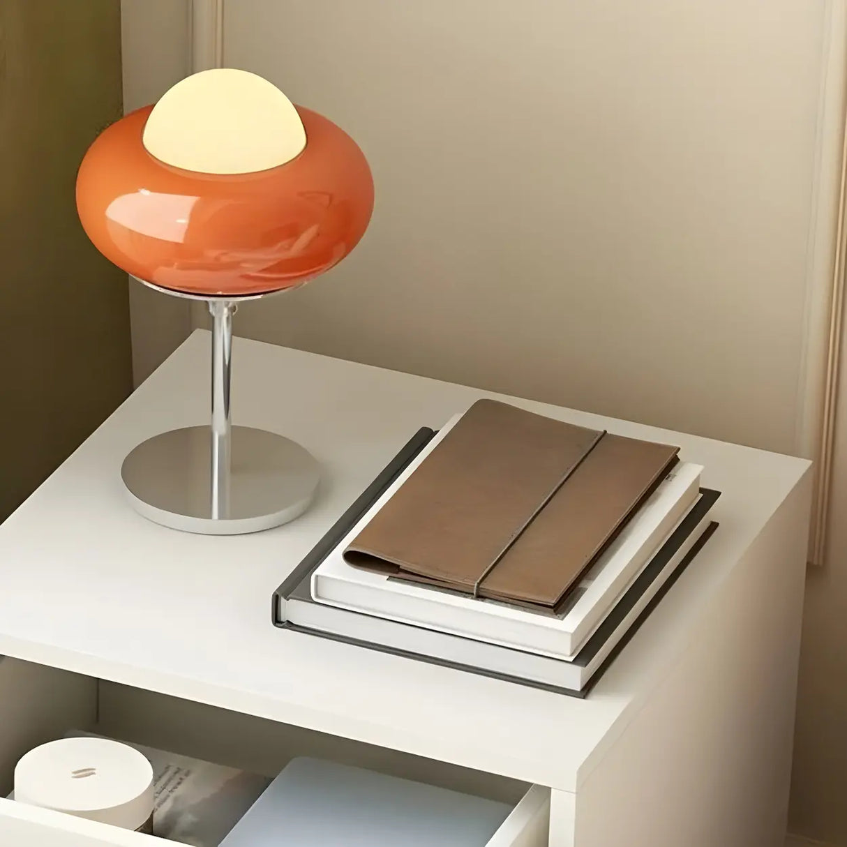 Wooden Short Height Kids Nightstand with Ball Legs Image - 7