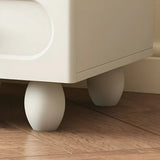 Wooden Short Height Kids Nightstand with Ball Legs Image - 9