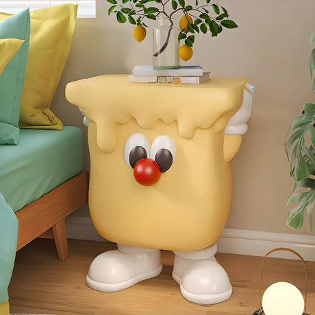 Yellow Cartoon Shape Resin Tip Resistant Kids Nightstand Image - 2