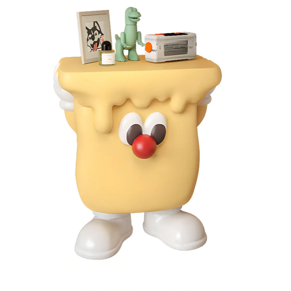 Yellow Cartoon Shape Resin Tip Resistant Kids Nightstand Image - 7