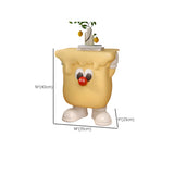 Yellow Cartoon Shape Resin Tip Resistant Kids Nightstand #size