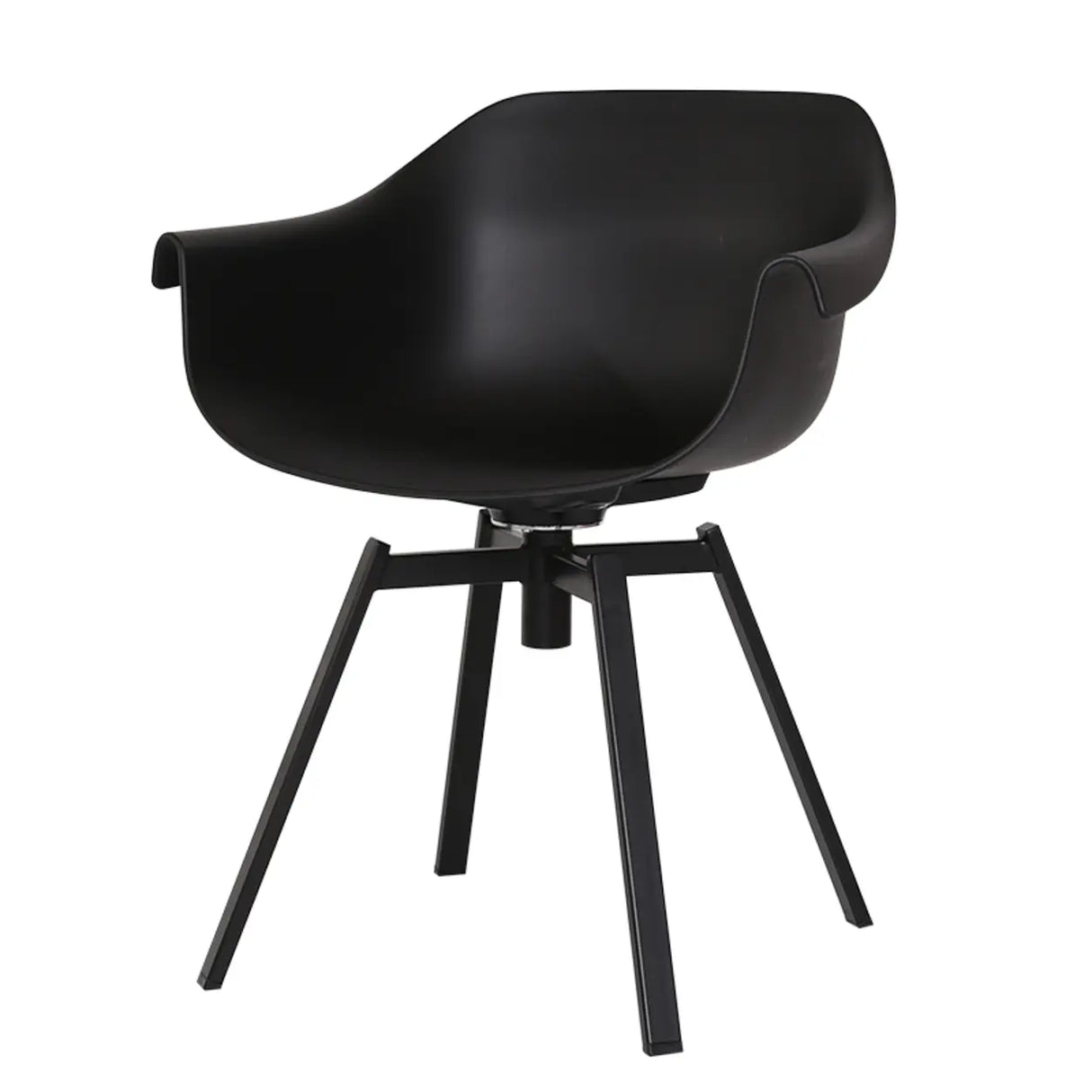 Yellow Casual Comfortable Curved Iron Office Chairs Image - 10