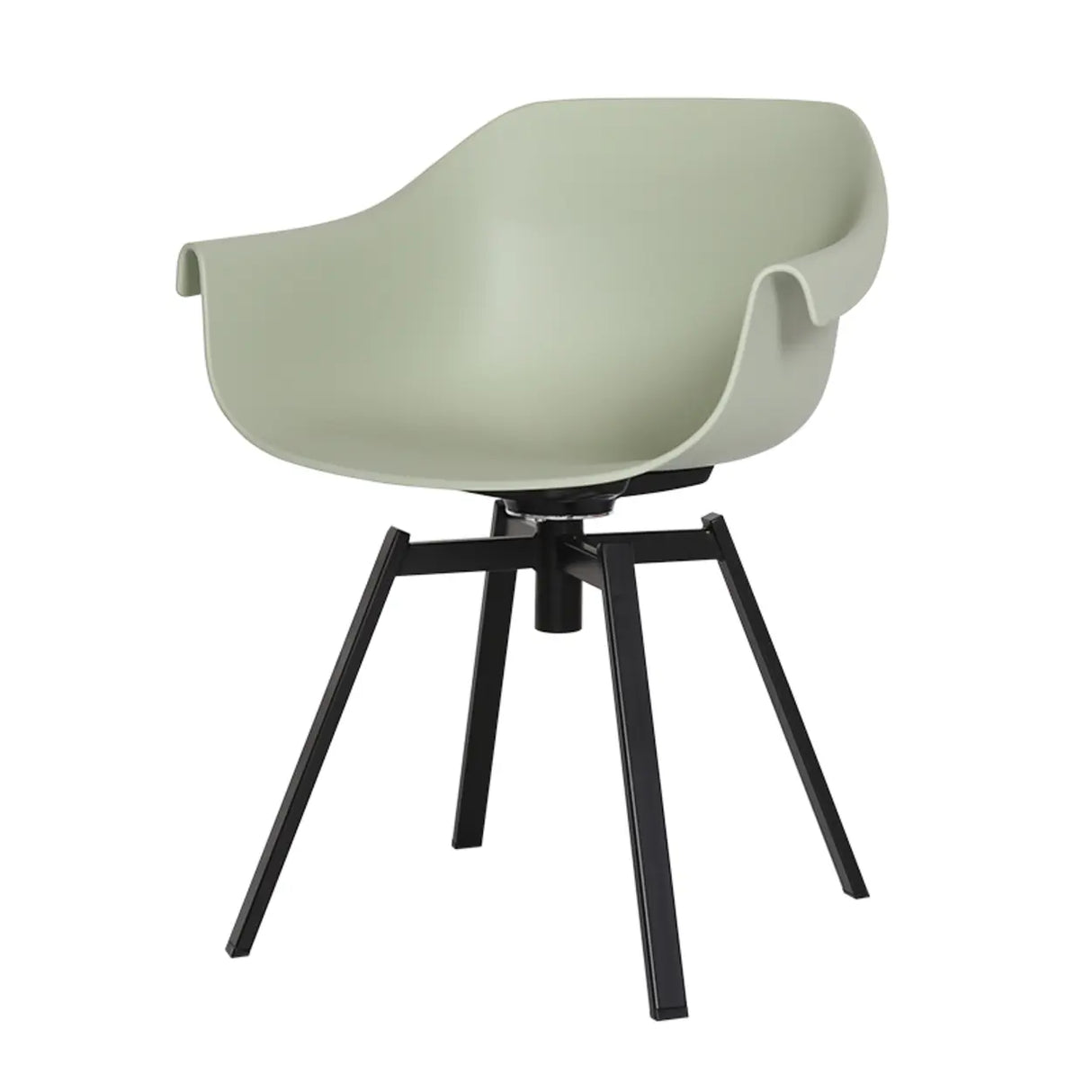 Yellow Casual Comfortable Curved Iron Office Chairs Image - 14