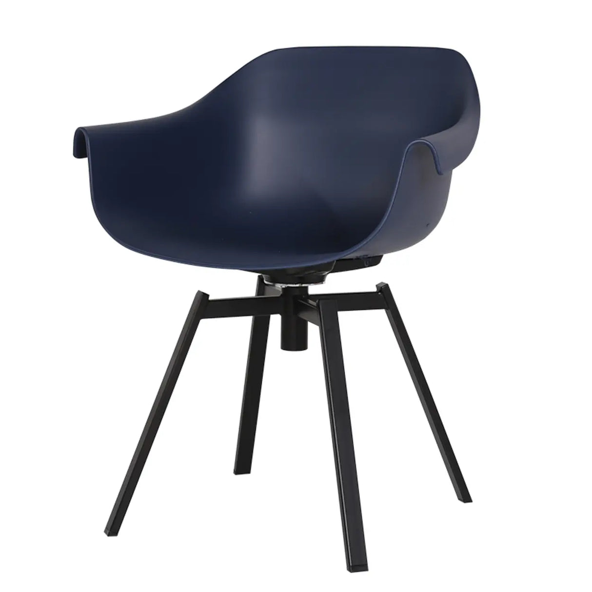 Yellow Casual Comfortable Curved Iron Office Chairs Image - 15