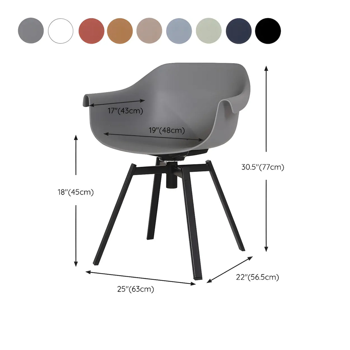 Yellow Casual Comfortable Curved Iron Office Chairs 
