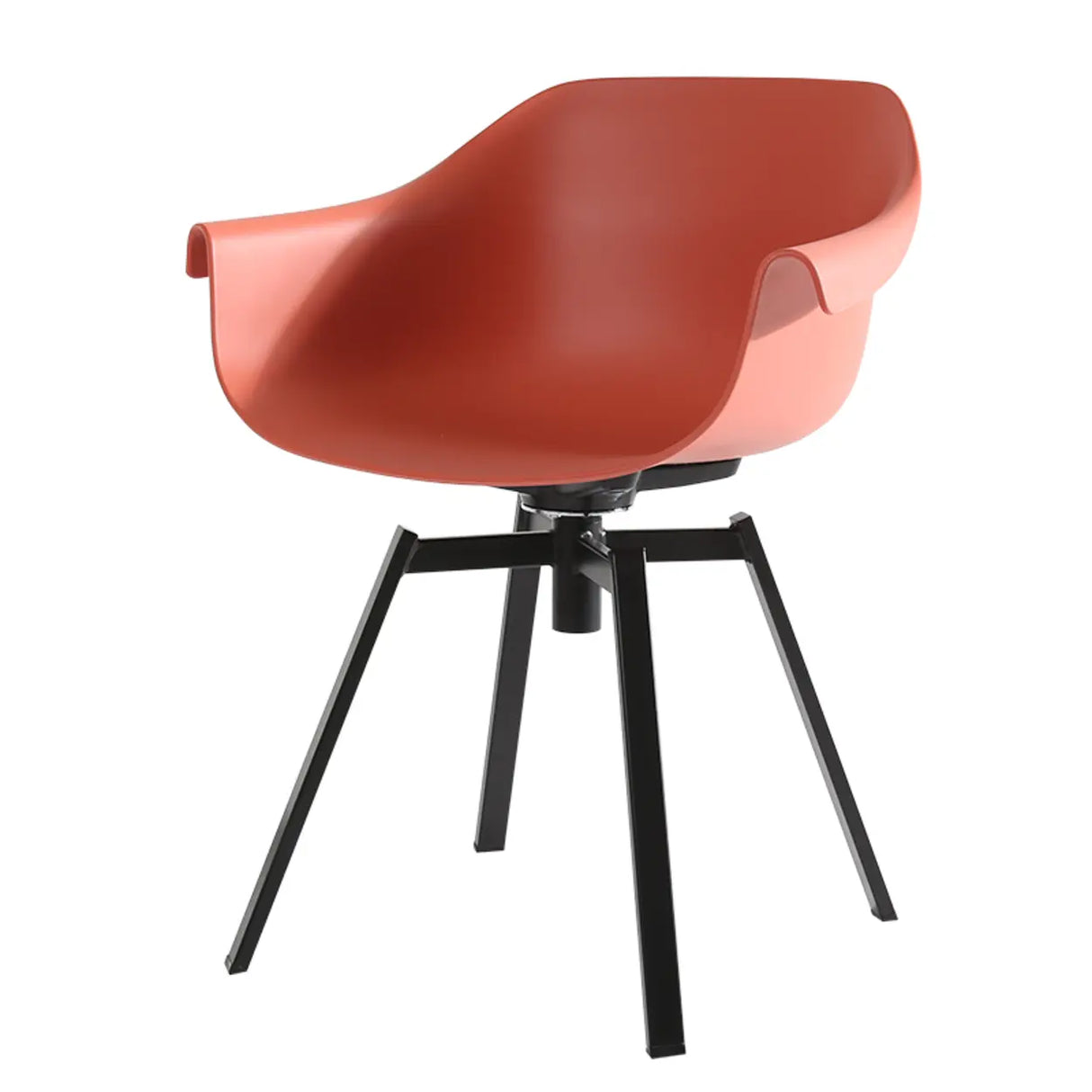 Yellow Casual Comfortable Curved Iron Office Chairs Image - 5