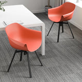 Yellow Casual Comfortable Curved Iron Office Chairs Image - 6