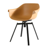 Yellow Casual Comfortable Curved Iron Office Chairs Image - 7